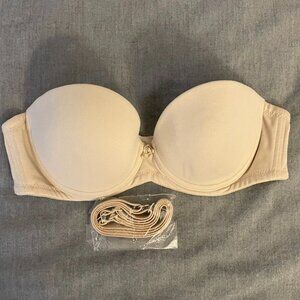 Body by Victoria - Victoria's Secret Strapless Convertible Bra 32A Nude